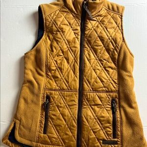G.H. Bass and Co Zip Brown Lines Puffer Vest Small